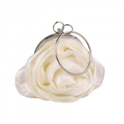 Sac mariage satin ivoire
