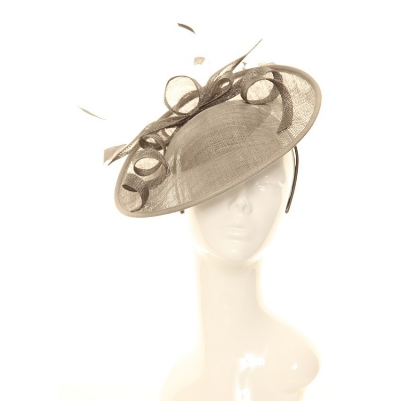 Chapeau mariage Bibi chapeau marron clair Chapeau mariage Bibi chapeau marron clair