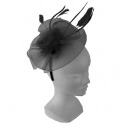 Chapeau mariage Bibi fascinateur noir