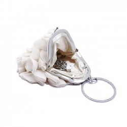 Sac mariage en satin ivoire