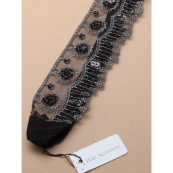 Chapeau mariage Headband dentelle et sequins noirs
