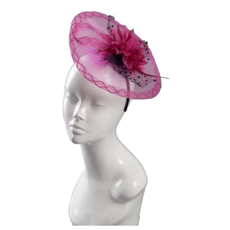 Chapeau mariage Chapeau de ceremonie rose fuschia Chapeau mariage Chapeau de ceremonie rose fuschia