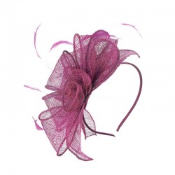 Chapeau mariage Accessoire de coiffure rose fuchia fuschia