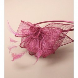 Chapeau mariage Accessoire de coiffure rose fuchia fuschia