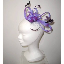 Chapeau mariage Bibi fascinateur violet pour cérémonie