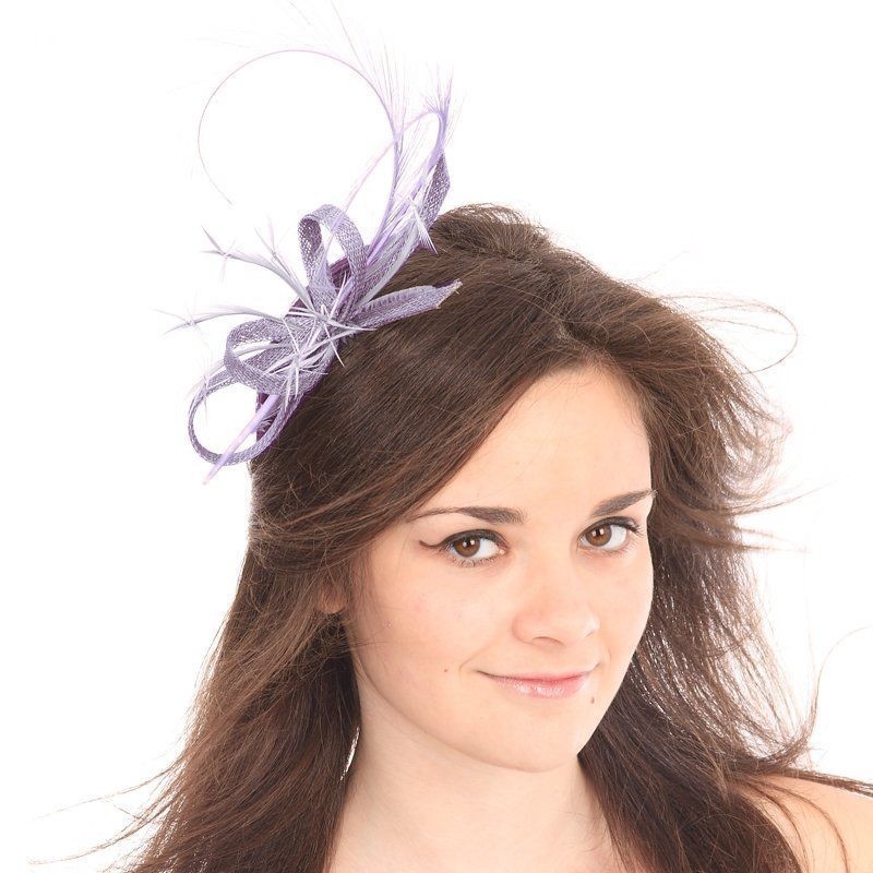 Chapeau mariage Bibi de cérémonie mauve violet