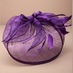 Chapeau mariage Bibi de ceremonie violet mauve