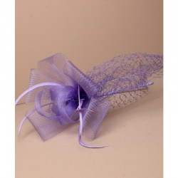 Chapeau mariage Bibi de mariage à voilette violet mauve