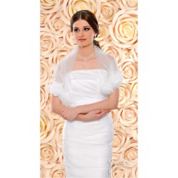 Bolero mariage tulle effet bouillonné