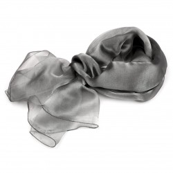 Foulard Etole reflet irisé métal gris argent