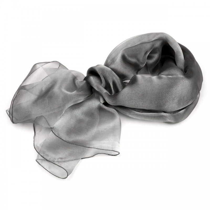 Foulard Etole reflet irisé métal gris argent Foulard Etole reflet irisé métal gris argent