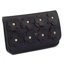 Sac pochette mariage cuir noir
