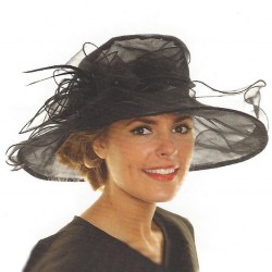 Chapeau mariage Chapeau de cérémonie en voile noir