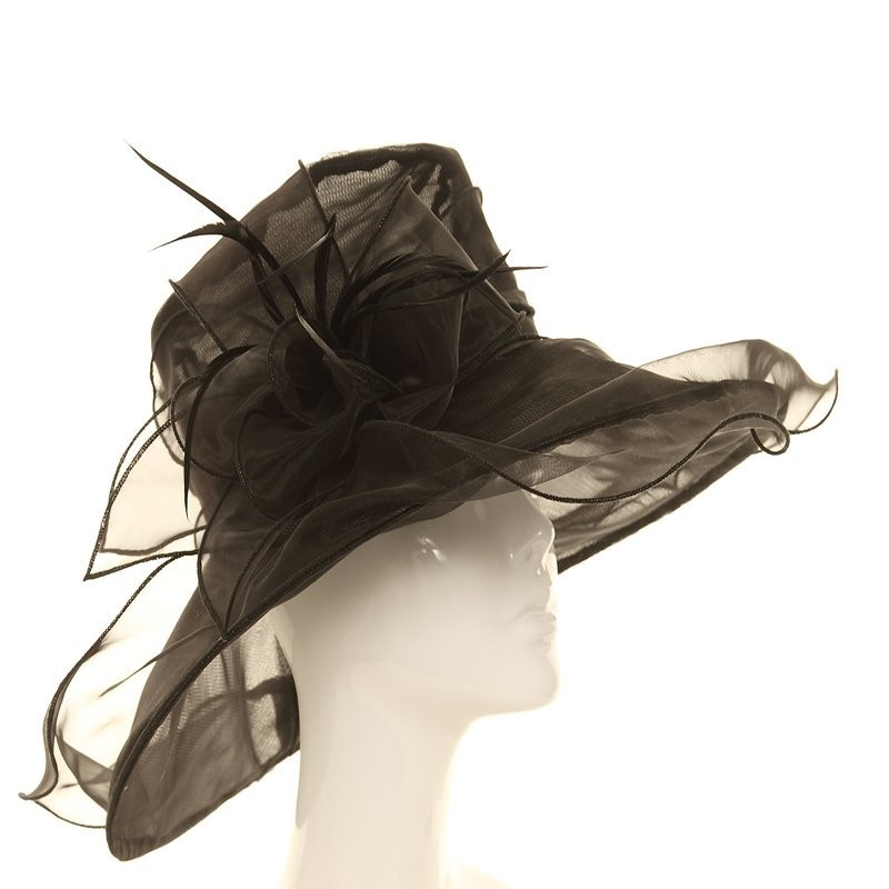 Chapeau mariage Chapeau de cérémonie en voile noir