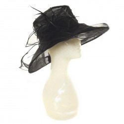 Chapeau mariage Chapeau de cérémonie en voile noir