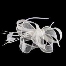 Chapeau mariage Accessoire de coiffure headband blanc