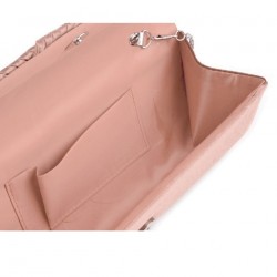 Pochette mariage satin rouge cyclamen