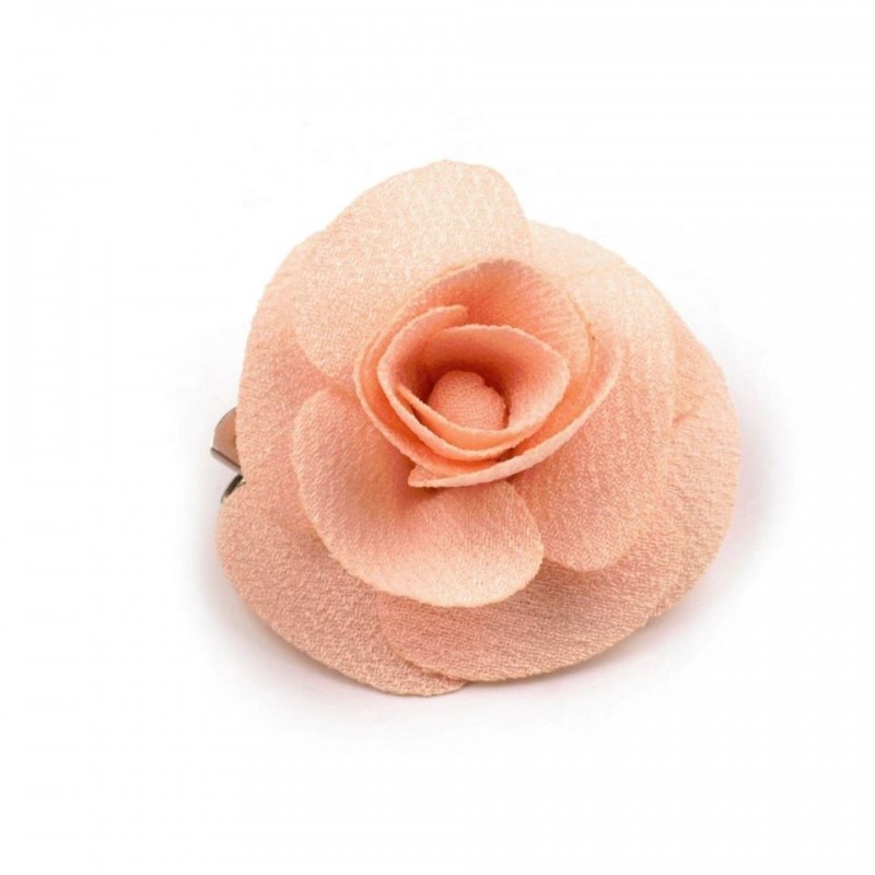 Broche ou fleur cheveux orange saumon peche