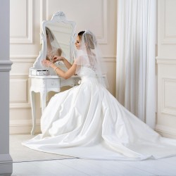 Voile mariage brodé de perles