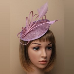 Chapeau mariage Chapeau cérémonie plumes violet