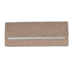 Pochette marron paillettes