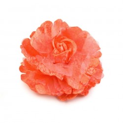 Broche ou fleur cheveux orange  8 cm