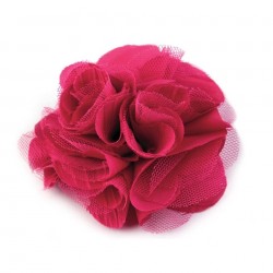 Grosse fleur cheveux ou broche rose fushia