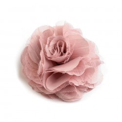 Grosse fleur cheveux ou broche rose