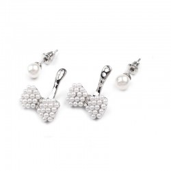 Boucles d oreilles noeud perles