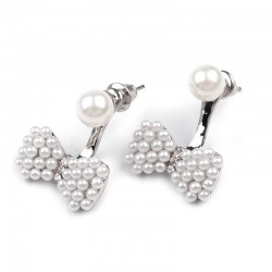 Boucles d oreilles noeud perles