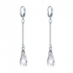 Boucles d oreilles longues en cristal