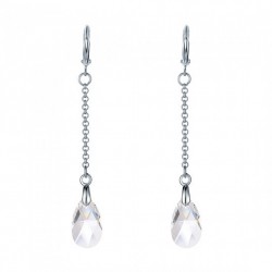Boucles d oreilles longues en cristal