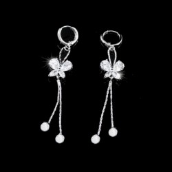 Boucles d oreilles papillon cristal