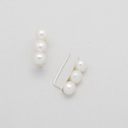 Boucles d oreilles triple perles