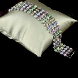 Bracelet en strass multicolore
