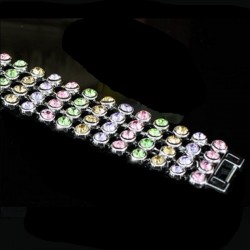 Bracelet en strass multicolore