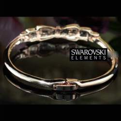 Bracelet or rose noeud cristal Swarovski