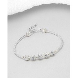 Bracelet avec plusieurs shamballa cristal