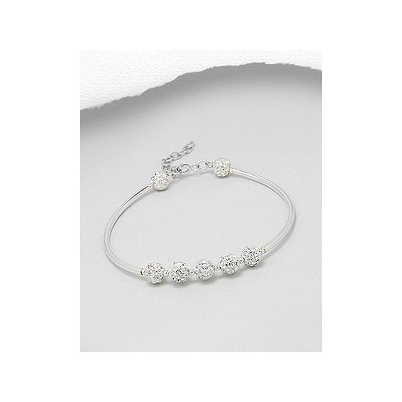 Bracelet avec plusieurs shamballa cristal