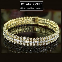 Bracelet de mariage or et strass