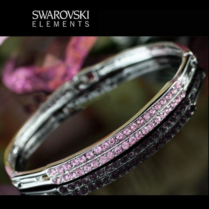 Bracelet en cristal Swarovski rose