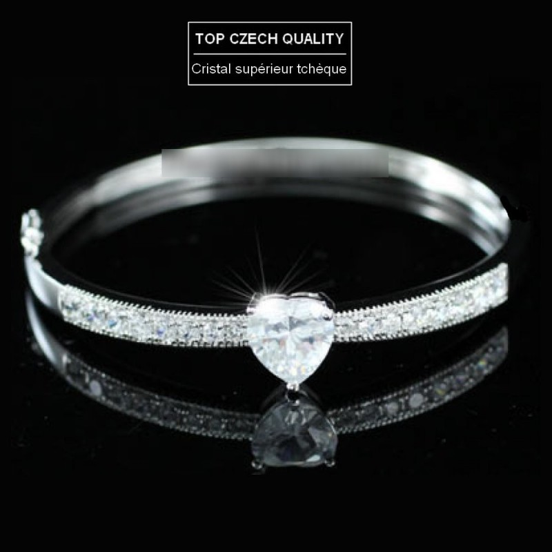 Bracelet coeur en cristal Bracelet coeur en cristal