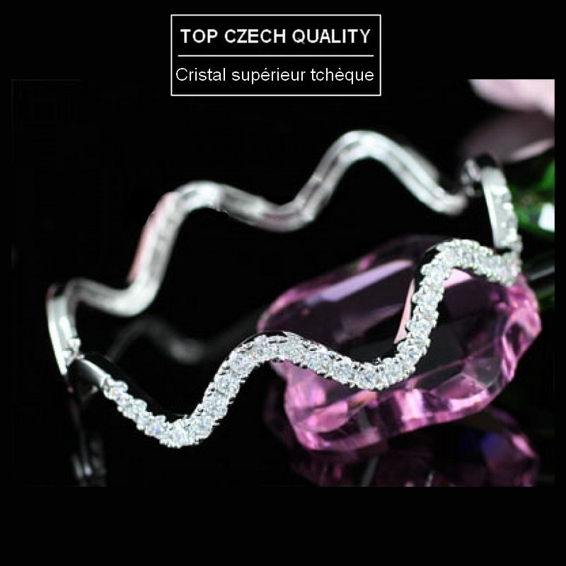 Bracelet vagues de strass Bracelet vagues de strass