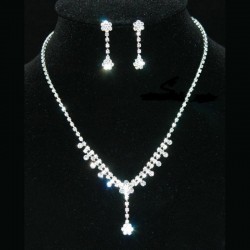 Parure de bijoux strass cristal