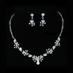 Parure bijoux mariage cristal style vintage
