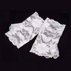 Mitaines mariage  courtes dentelle stretch