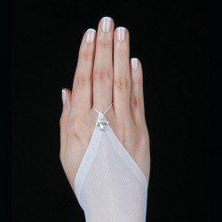 Gants longs mariage voile extensible cristal