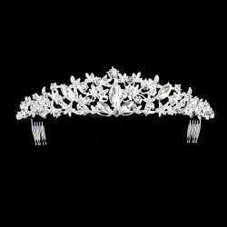 Tiare mariage en cristal