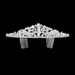 Diademe en cristal transparent