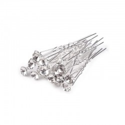 6 épingles cheveux cristal